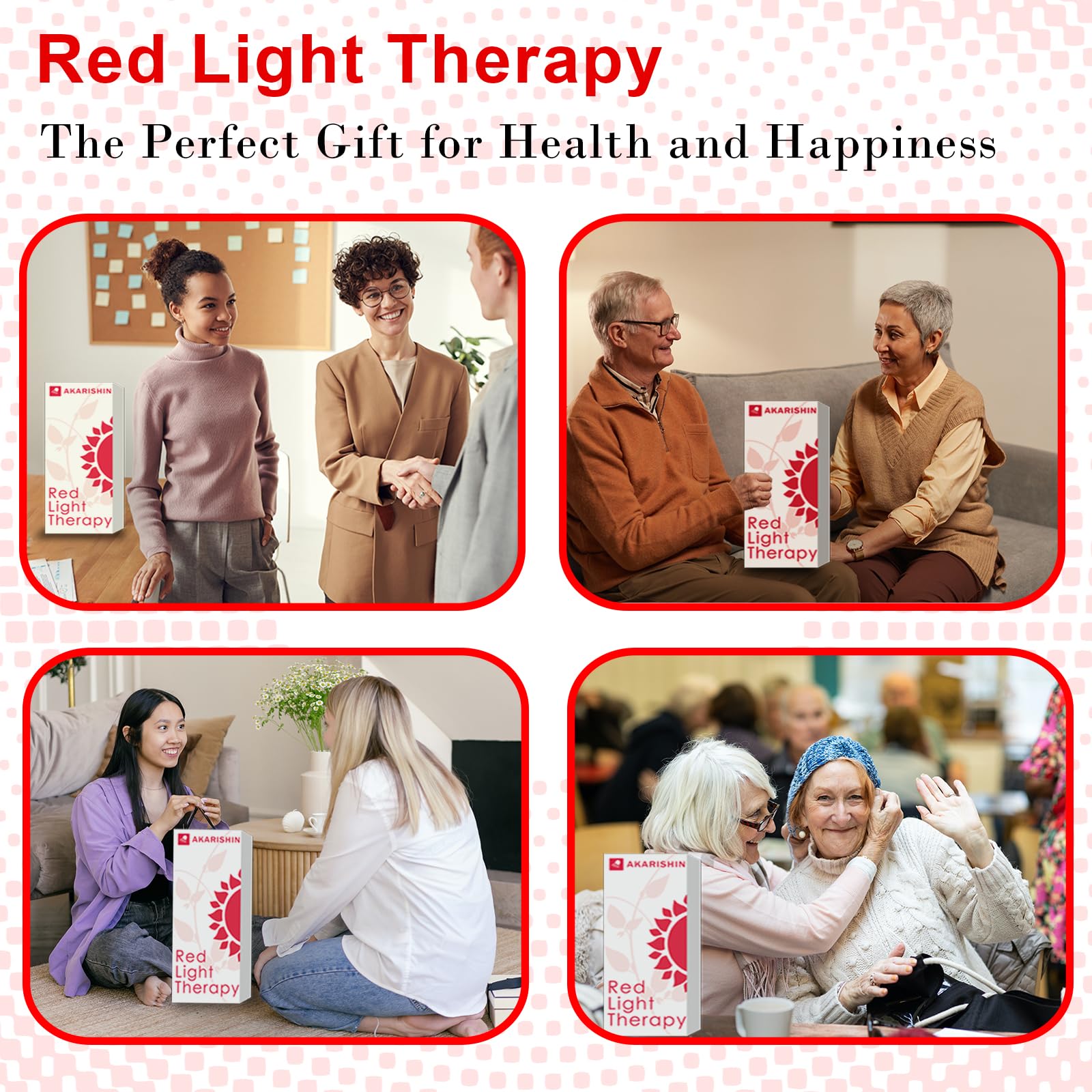 Akarishin Red Light Therapy Lamp- 660nm Red Light,850nm & 940nm Infrared Light Therapy